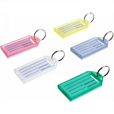 BEBUSINGOTO 50-teiliges Schlüsselanhänger-Set, farbige Schlüsselringe, Kunststoff-Schlüsselanhänger mit Schlüsselring, verschiedene Farben