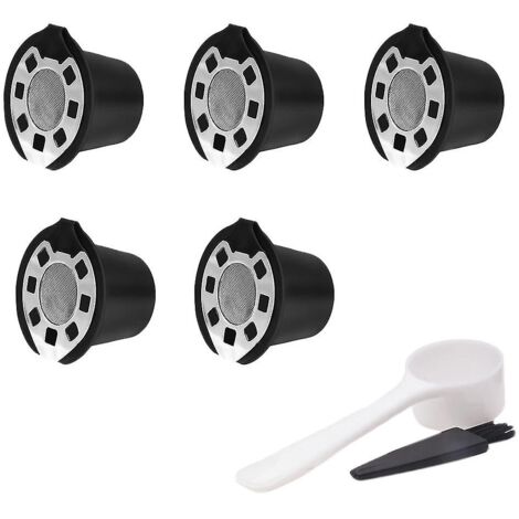 BEBUSINGOTO 5er-Pack nachfüllbare Kaffeekapselfilter aus Edelstahl