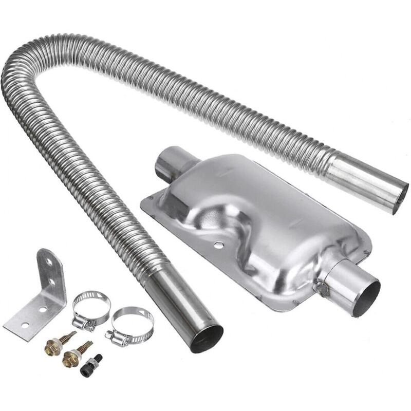 Image of BEBUSINGOTO 600mm Auspuff Schalldämpfer Kit Diesel Luft Heizung Für Auto Parken 24mm