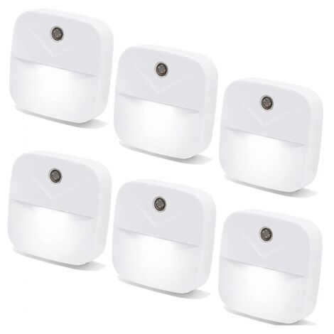 BEBUSINGOTO 6er-Pack Plug-in-LED-Nachtlichter, intelligente Nachtlichter mit EU-Stecker