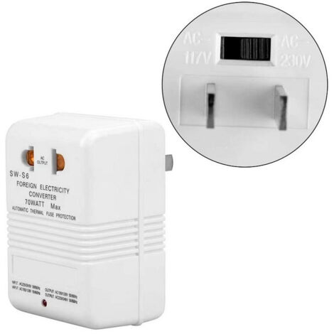 BEBUSINGOTO 70W 110V / 120V à 220V / 240V Convertisseur de Tension, Adaptateur de Élévateur/Inverseur