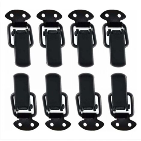 BEBUSINGOTO 8 Pcs Moraillon Fermeture Serrure Tension En Acier Inoxydable Serrure Caisse Verrouillage Du Levier Verrouillage Bascule Basculer La Fermeture Pour Coffret Boîte Tiroir Armoire Coffre Out