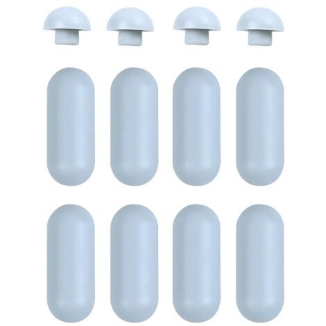 BEBUSINGOTO 8-teiliges universelles WC-Sitzpuffer-Set, WC-Sitzpuffer-Ersatz aus Kunststoff