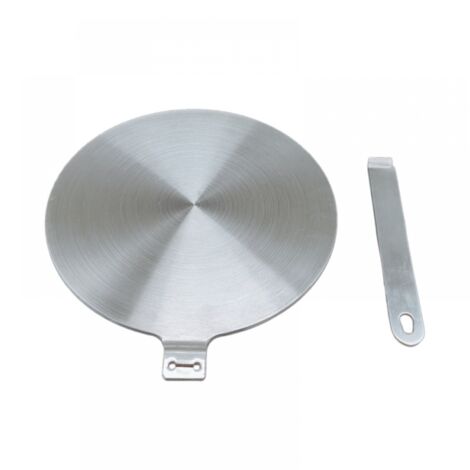 BEBUSINGOTO Adaptador de inducción, disco conversor para placa de inducción, placa difusora de calor con mango desmontable y base de 20 cm