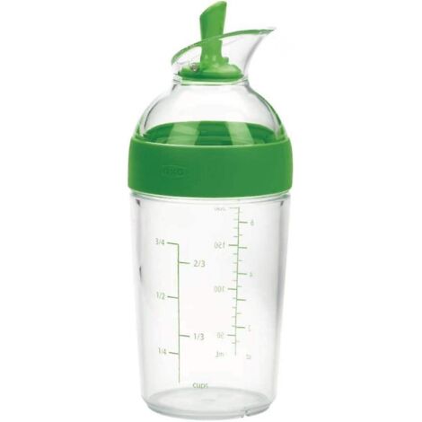 BEBUSINGOTO Agitador compacto para aderezo de ensaladas - Agitador para aderezo de ensaladas - Botella transparente - Verde