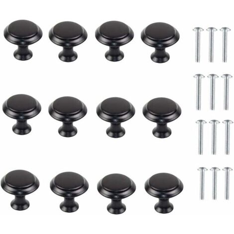 BEBUSINGOTO Ahlsen Boutons de Porte de Placard,12 Pièces Poignée de Meuble Cuisine Ronde en Forme de Champignon pour cuisine,armoire,placard,tiroir,chambre à coucher,meubles de salle de bains.