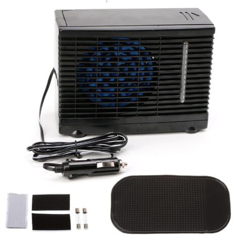 BEBUSINGOTO Aire acondicionado portátil para coche de 12 V, ventilador de refrigeración por agua y hielo, enfriador evaporativo, mini ventilador de aire acondicionado para coche.
