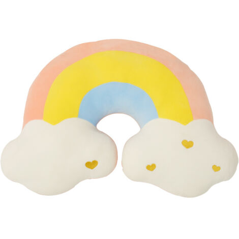 BEBUSINGOTO Almohada arcoíris, adorable almohada de peluche, juguete de peluche para niñas, cojines decorativos para sofá o sillón (arcoíris)