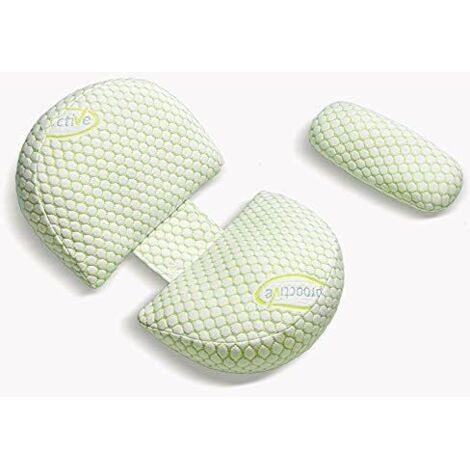 BEBUSINGOTO Almohada de embarazo externa para embarazadas, suave almohada corporal para espalda, glúteos y piernas, almohada de maternidad con funda de algodón extraíble y ajustable (1 unidad)