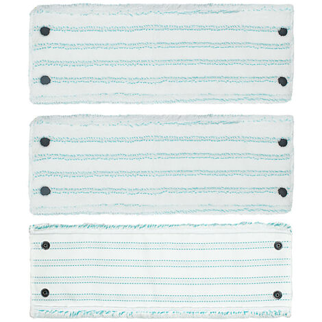 BEBUSINGOTO Almohadillas de repuesto para mopa, almohadillas de microfibra para mopa Leifheit Clean Twist M Micro Duo, cabezales de repuesto, paño, 3 piezas