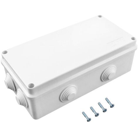 BEBUSINGOTO Anschlussdose, IP65 ABS-Kunststoff, wasserdicht für den Außenbereich, weiß, 200 x 100 x 70 mm