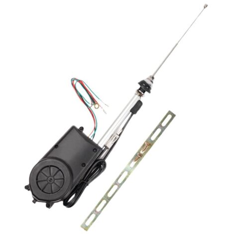 BEBUSINGOTO Antena eléctrica totalmente automática, kit de montaje de antena de radio FM/AM para guardabarros de repuesto de automóvil.