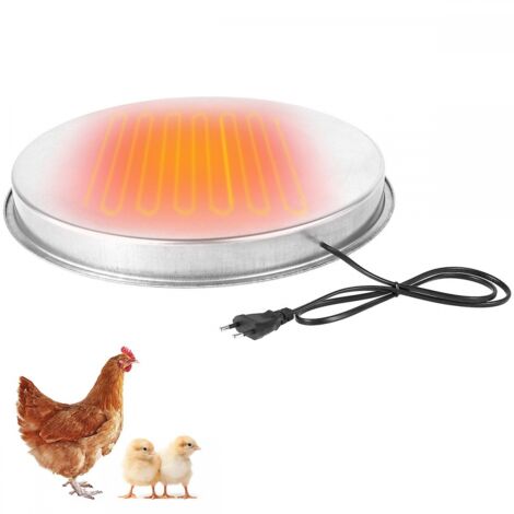 BEBUSINGOTO Base calefactora para bebedero de aves, placa calefactora para bebedero de aves, calentador de agua, fuente, 37 cm, accesorio para gallinero (UE)