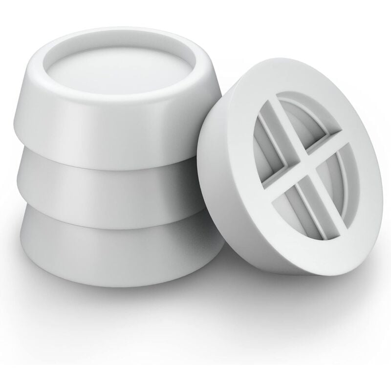 Image of Bianco) 4 pezzi Piedini antivibranti per lavatrice, cuscinetti antivibranti, piedini antivibranti per lavatrici e asciugatrici. - Bebusingoto