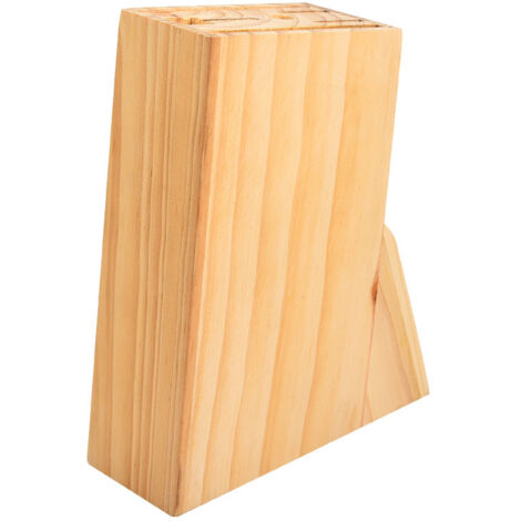 BEBUSINGOTO Bloque de cuchillos básico Soporte para cuchillos de cocina con múltiples agarres Soporte para cuchillos de madera