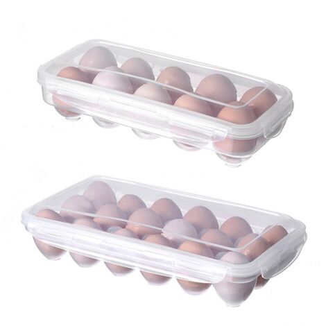 BEBUSINGOTO Boîte de rangement pour œufs au réfrigérateur