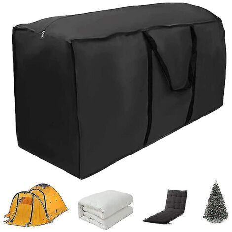 BEBUSINGOTO Bolsa de almacenamiento de cojines, grande, de tela Oxford, para exteriores, duradera, impermeable, con cremallera