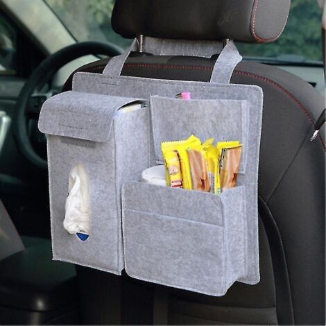 BEBUSINGOTO Bolsa de almacenamiento para asiento trasero de coche, bolsa colgante con múltiples bolsillos, bolsa para maletero, organizador de almacenamiento para coche, accesorios de interior, sumini