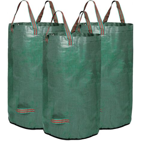 BEBUSINGOTO Bolsas reutilizables para desechos de jardín (paquete de 3, 32 galones, 45 cm x 76 cm) - Bolsas para desechos de jardín, bolsas de jardinería reutilizables de alta resistencia