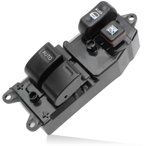 BEBUSINGOTO Botón de interruptor de ventana para Toyota Yaris, botón regulador de ventana con conector de 8 pines, lado izquierdo, guía para Hilux, Hiace, Land Cruiser 84820-10100