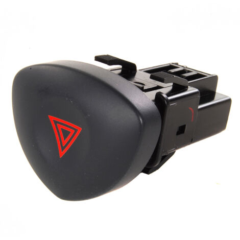 BEBUSINGOTO Bouton Warning Clio 2 Feux de Détresse Bouton d'avertissement pour Clio MK 2 Noir 8200442723