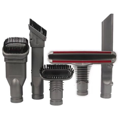 BEBUSINGOTO Bürstensatz-Zubehör, 5-teilige Staubsaugerdüse mit Adapter-Zubehörsatz, Staubsaugerwerkzeug, 【Anwendbares Modell】 für Dyson V6 v8/DC35/45/52/58/59/62/63 usw.