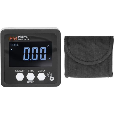 BEBUSINGOTO Buscador de ángulos digital IP54 4x90, nivel digital, transportador de ángulos con imán y pantalla LCD