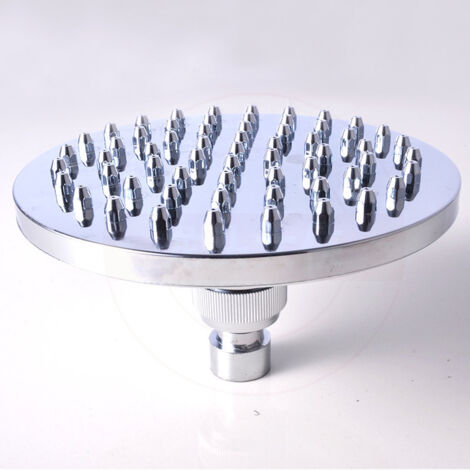 BEBUSINGOTO Cabezal de ducha solar redondo, 150 mm