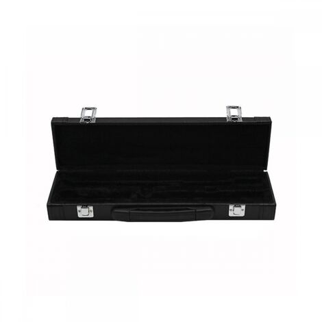 BEBUSINGOTO Caja de cuero de PVC, bolsa con hebilla impermeable, caja de almacenamiento, caja de instrumentos de viento, accesorios