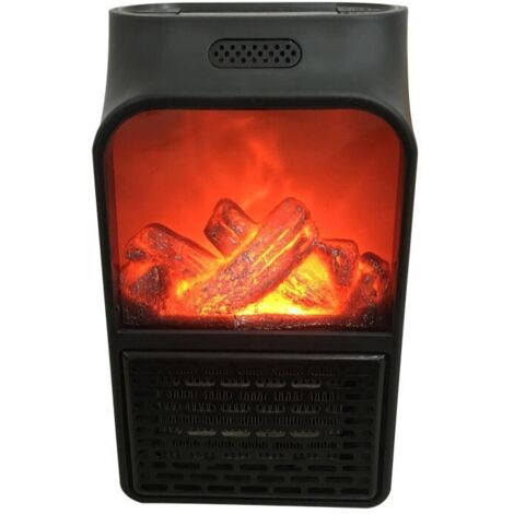 BEBUSINGOTO Calefactor eléctrico de 500 W con control remoto, apagado automático, calentamiento rápido, protección contra sobrecalentamiento, calefactor de escritorio, 220-240 V