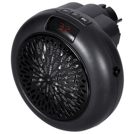 BEBUSINGOTO Calefactor eléctrico inteligente de 900 W, calefactor de pared con termostato ajustable y temporizador, compacto para oficina y hogar.