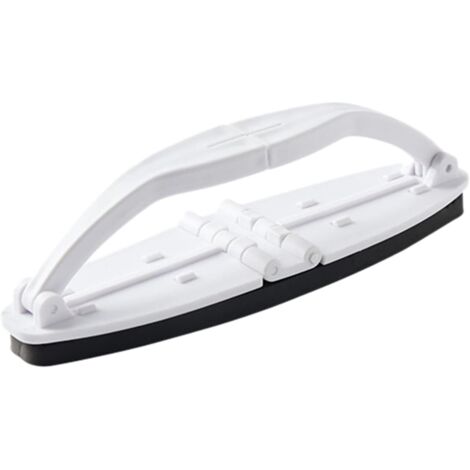 BEBUSINGOTO Cepillo de limpieza de cocina plegable con esponja para bañera, piscina, multifuncional, con mango para baño, pared, azulejos, bañera (blanco, talla única)