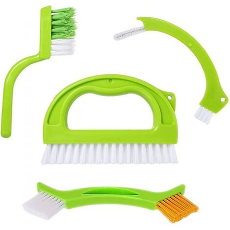 BEBUSINGOTO Cepillo para baño, cocina y hogar, cepillo para juntas para limpiar pisos, ventanas y moho, cepillo para juntas de azulejos (4 cepillos incluidos)