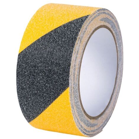 BEBUSINGOTO Cinta adhesiva antideslizante para escaleras (1 unidad, 5 cm x 10 m), color amarillo y negro