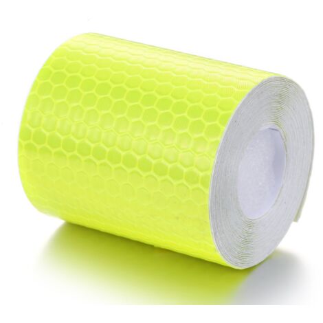 BEBUSINGOTO Cinta reflectante de 3 m x 50 mm, impermeable, autoadhesiva, de alta intensidad (amarilla)