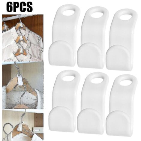 BEBUSINGOTO  Conector de percha de ropa con clip de gancho en cascada para ahorrar espacio en el hogar