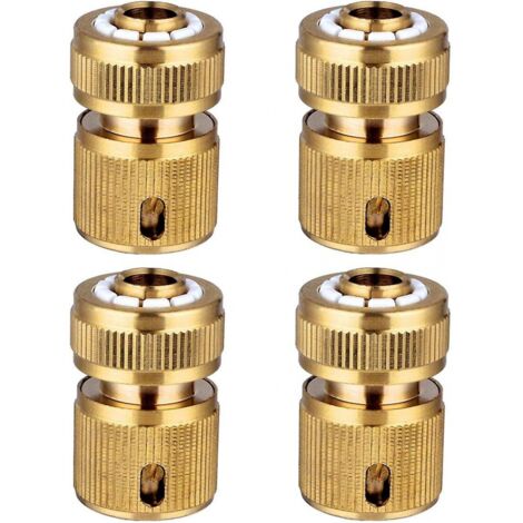 BEBUSINGOTO conectores rápidos de latón para manguera de jardín de 1/2"