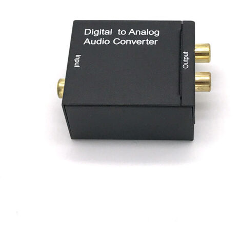 BEBUSINGOTO Convertisseur Audio numérique à analogique L / R, Fiber optique, Signal Coaxial à analogique, DAC Spdif stéréo Jack 3.5 mm, 2RCA amplificateur