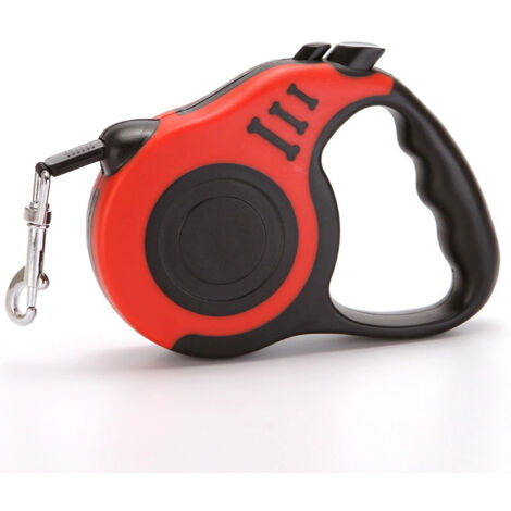 BEBUSINGOTO Correa para perro duradera con tracción automática (1 unidad roja)
