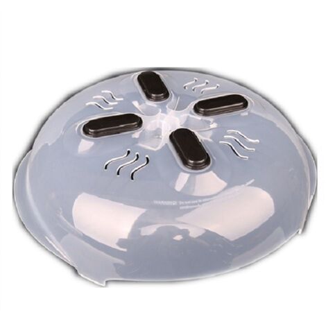 BEBUSINGOTO Couvercle magnétique pour micro-ondes - Couvercle anti-éclaboussures transparent pour micro-ondes - Couvercle pour assiette à micro-ondes avec évents de vapeur - Noir
