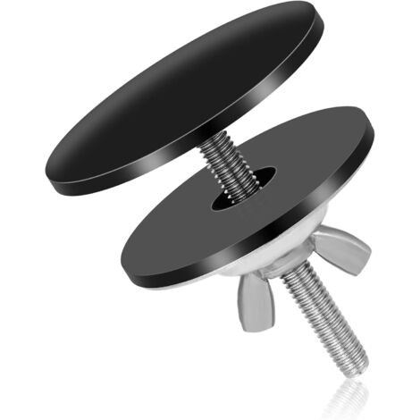 BEBUSINGOTO Couvercle Trou Robinet, 5cm Noir Acier Inoxydable Couvercle Trou Robinet Évier Cache Trou pour Évier Étanche Couvercle Évier Cuisine Noir pour Bouchon de Trou de Robinet d'Évier