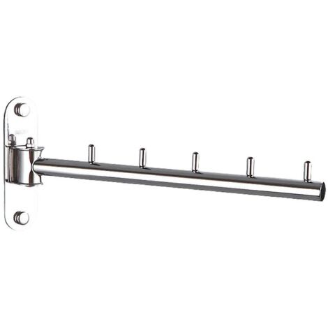 BEBUSINGOTO Crochet de support de cintre de vêtements de bâti de mur de maison d'acier inoxydable avec le support de boule de bras d'oscillation