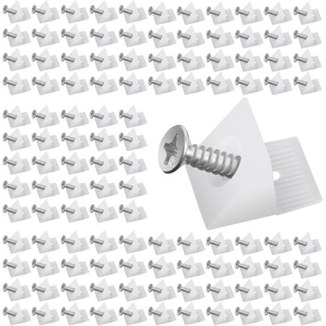 BEBUSINGOTO Cuñas de plástico para cajones, conectores inferiores de cajón con tornillos, soportes de fijación, refuerzos de cajón, estabilizadores de conectores traseros para reparar estantes y muebl