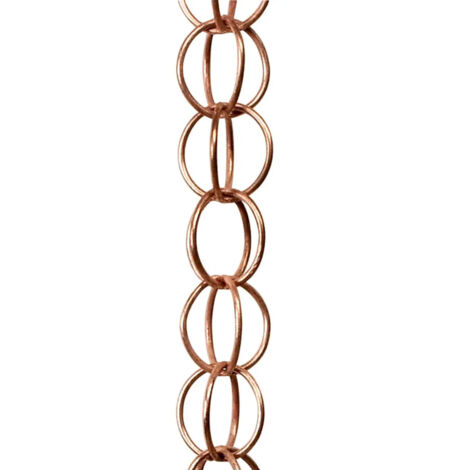 BEBUSINGOTO Dekorative Regenkette aus Metall, zum Aufhängen, Regenkette, Regenkettenanhänger, runder Ring, Regenkette (1 Stück, Gold)