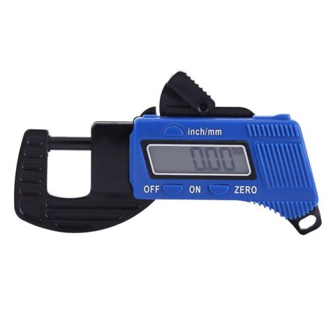 BEBUSINGOTO Dickenmessgerät, 0–12 mm, Digitalanzeige, großer LCD-Bildschirm, hochpräzise Messungen, Messbereich: Batterie nicht im Lieferumfang enthalten.