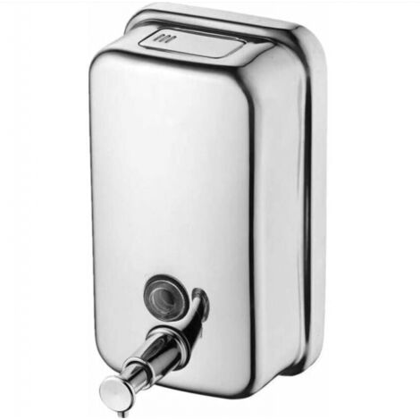 BEBUSINGOTO Dispensador de jabón de pared de 500 ml, manual de acero inoxidable, para baño, cocina, mercado, hotel, restaurante, comercial.