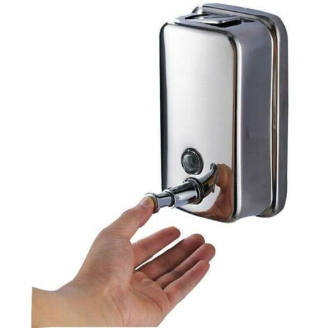 BEBUSINGOTO Dispensador de jabón de pared de acero inoxidable para baño. Diseño superior con bomba antifugas y revestimiento anticorrosión.