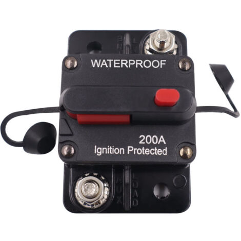 BEBUSINGOTO Disyuntor impermeable de 200 A, 12-48 V, con reinicio automático
