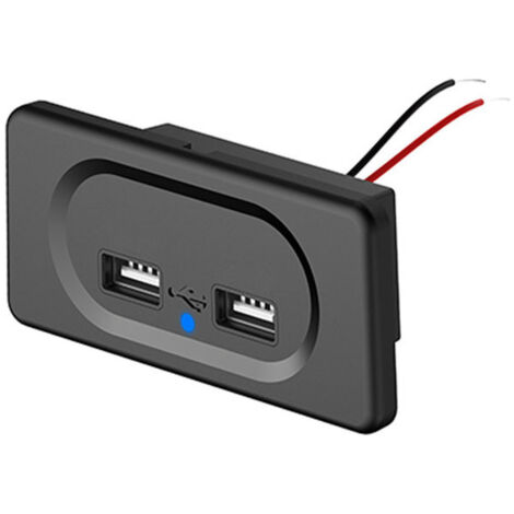 BEBUSINGOTO Doppelte USB-Ladebuchse, 12–24 V, 3,1 A Kfz-Ladegerät mit Bedienfeld, wasserdichter Ladestecker für Auto, LKW, Motorrad, Boot, Wohnmobil, SUV
