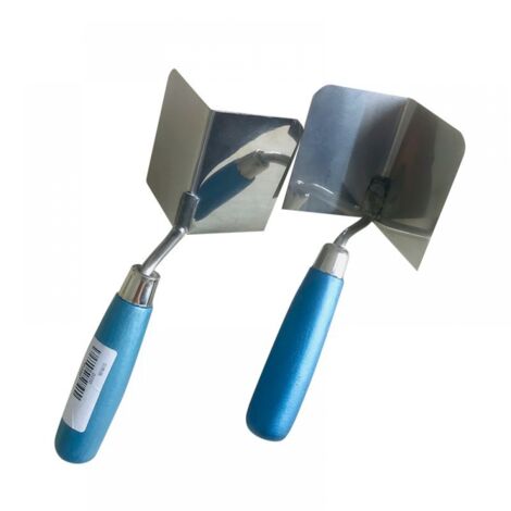 BEBUSINGOTO Dos extractores de esquinas de espátula de acero inoxidable, resistentes a la oxidación y duraderos, utilizados para raspar esquinas, mangos humanizados